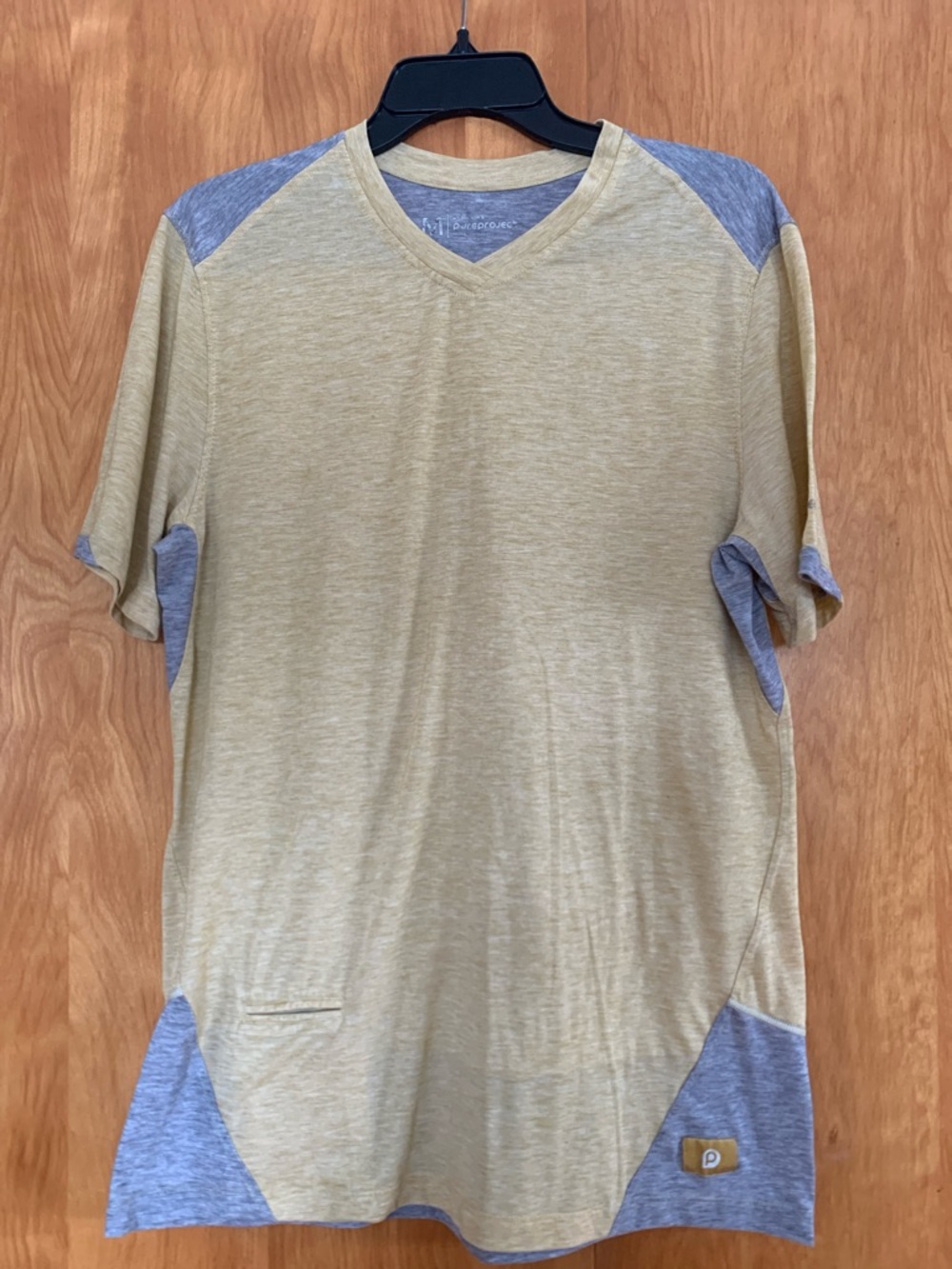 BROOKS Pure Project Short Sleeve Running T Shirt Men's Size Medium, Yellow/Grey